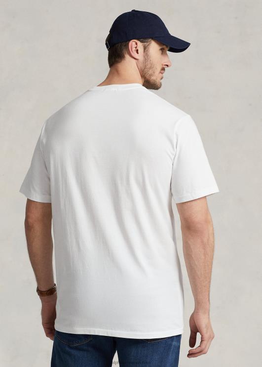 Ralph Lauren mehed suur poni jersey t-särk PR0V1478 valge