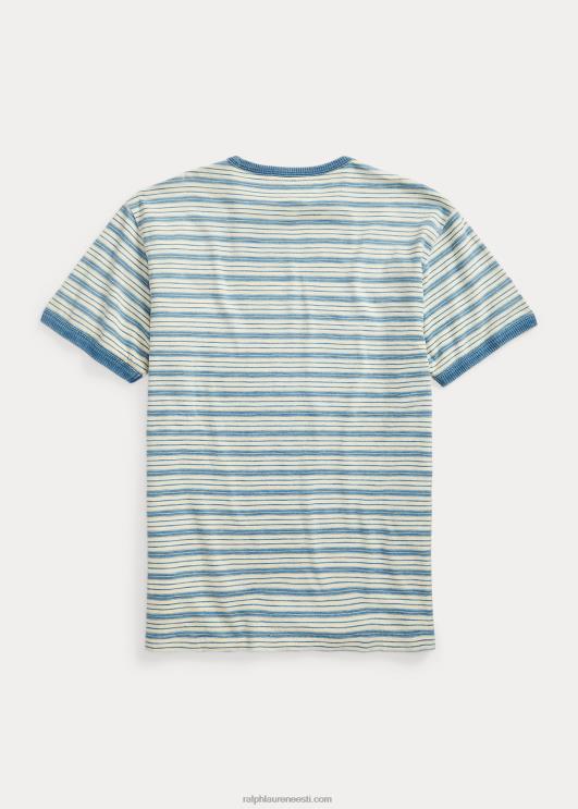 Ralph Lauren mehed triibuline jersey ringer t-särk PR0V1749 indigo/koor