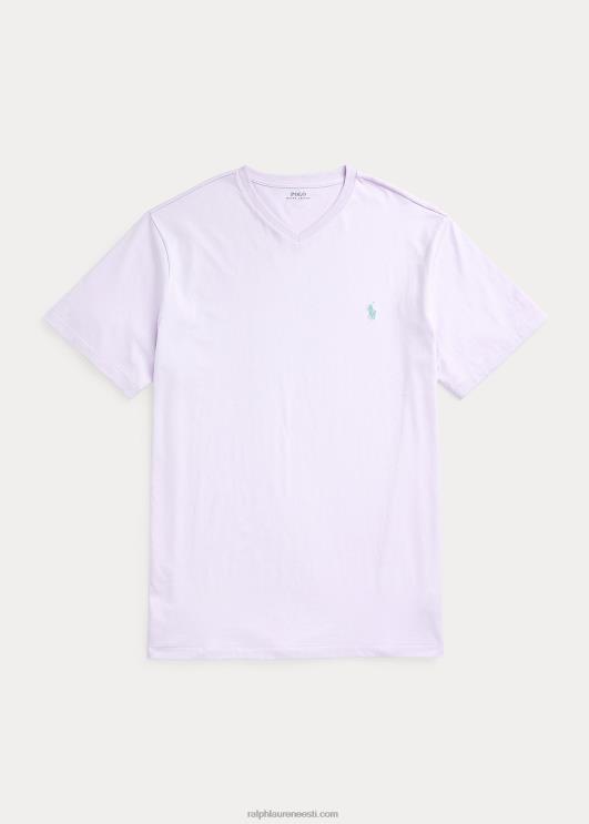 Ralph Lauren mehed trikoo v-kaelusega T-särk PR0V1415 lill lilla