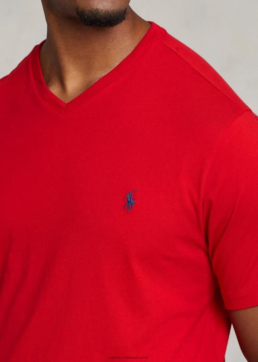 Ralph Lauren mehed trikoo v-kaelusega T-särk PR0V1841 2000 rubla punane