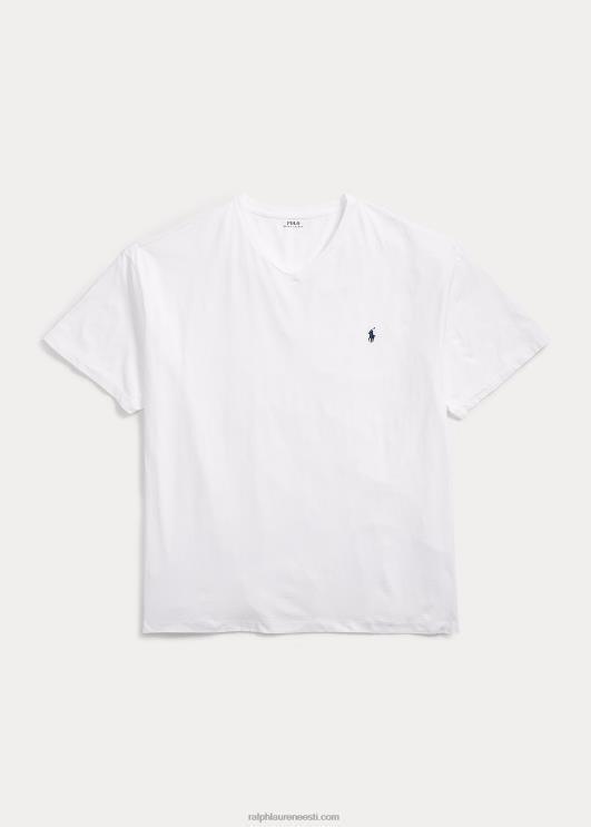 Ralph Lauren mehed trikoo v-kaelusega T-särk PR0V1843 valge