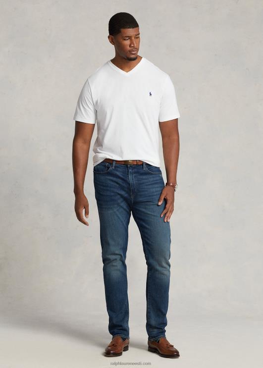 Ralph Lauren mehed trikoo v-kaelusega T-särk PR0V1843 valge