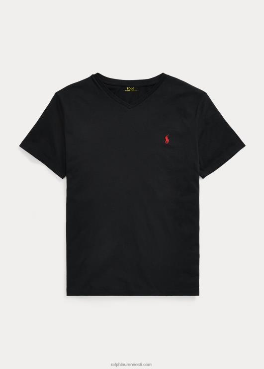 Ralph Lauren mehed trikoo v-kaelusega T-särk PR0V1845 rl must