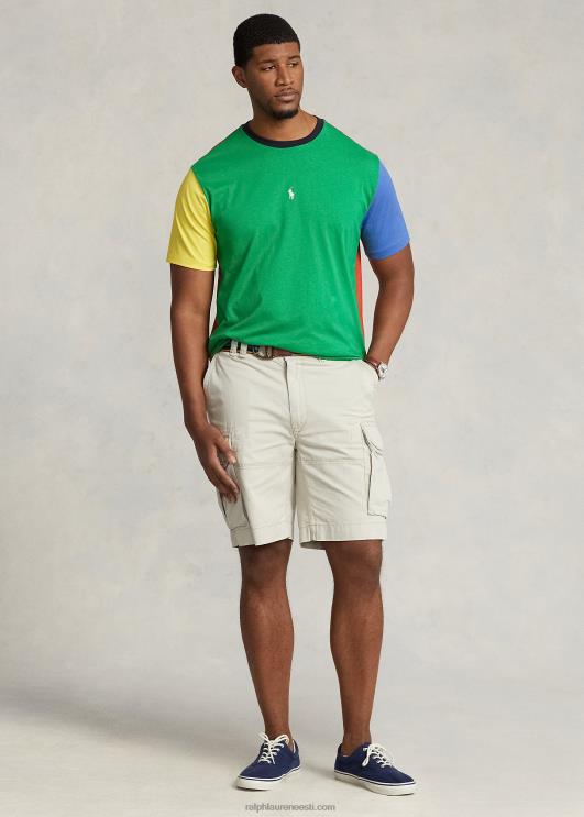 Ralph Lauren mehed värviblokeeritud trikoo T-särk PR0V1407 varre multi