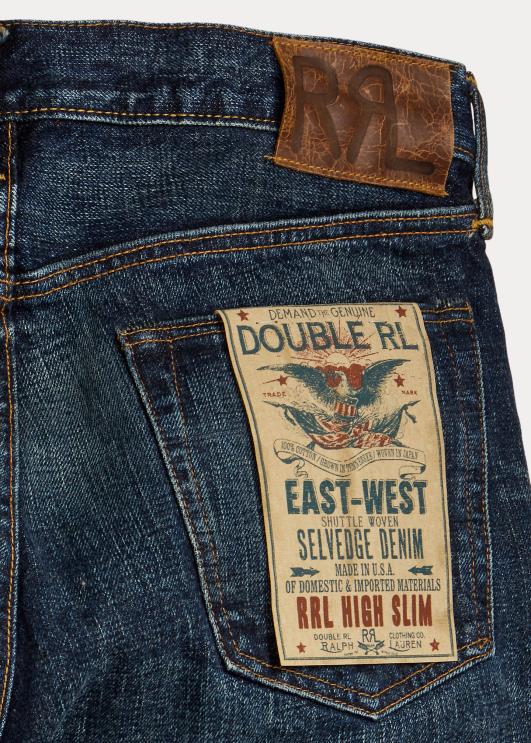 Ralph Lauren mehed kõrge õhuke bayview selvedge teksa PR0V8692 Bayview pesu