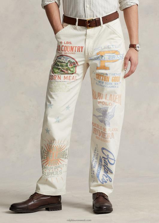 Ralph Lauren mehed lõdvestunud istuvusega graafiline tisleriteksa PR0V1087 puukütt