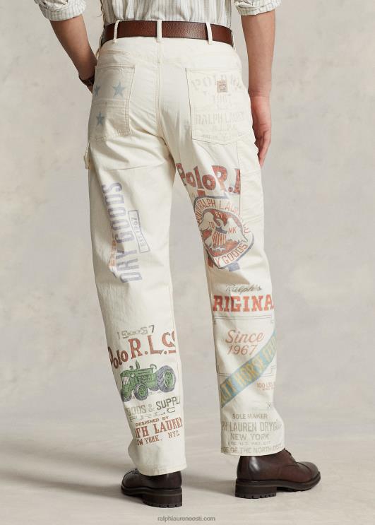 Ralph Lauren mehed lõdvestunud istuvusega graafiline tisleriteksa PR0V1087 puukütt