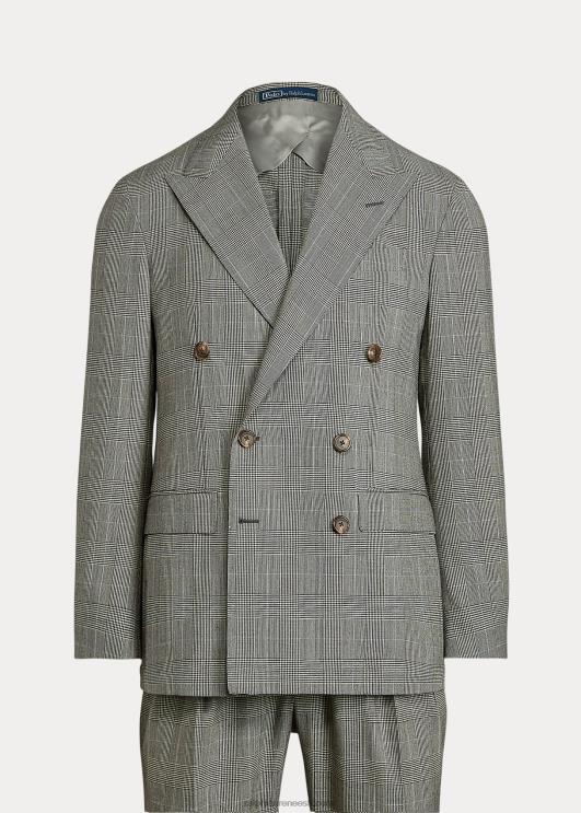 Ralph Lauren mehed polo pehme ruuduline villane kostüüm PR0V8604 must/kreem/sinine