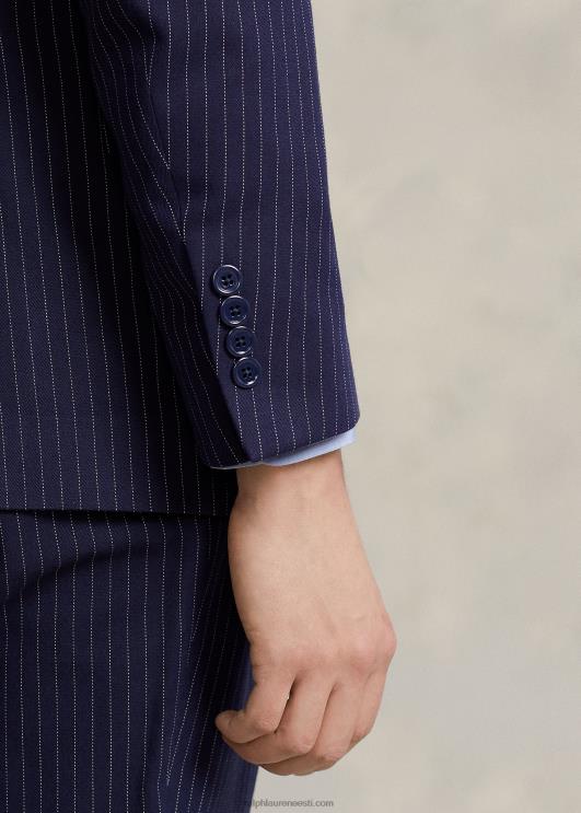 Ralph Lauren mehed polo pinstripe Dobby 3-osaline ülikond PR0V1226 merevägi/kreem