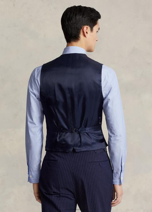 Ralph Lauren mehed polo pinstripe Dobby 3-osaline ülikond PR0V1226 merevägi/kreem