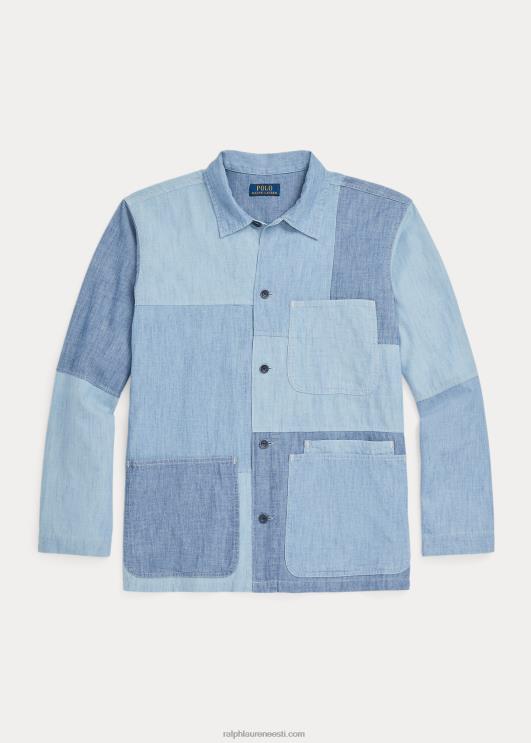 Ralph Lauren mehed Klassikaline lapitööga chambray särk PR0V957 indigo