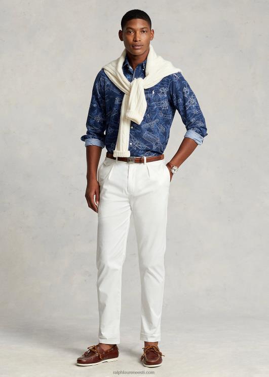 Ralph Lauren mehed Klassikalise sobivusega aviation print Oxfordi särk PR0V8466 mitu