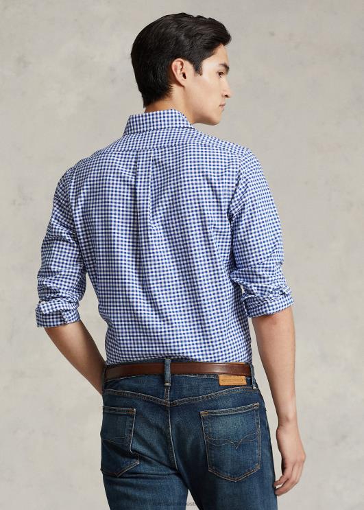 Ralph Lauren mehed Klassikalise sobivusega gingham oxfordi särk PR0V1111 kuninglik/valge