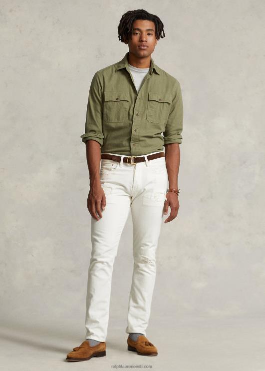 Ralph Lauren mehed Klassikalise sobivusega toimse töösärk PR0V777 longus oliiv