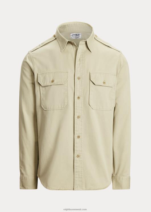 Ralph Lauren mehed Klassikalise sobivusega toimse töösärk PR0V8435 khaki