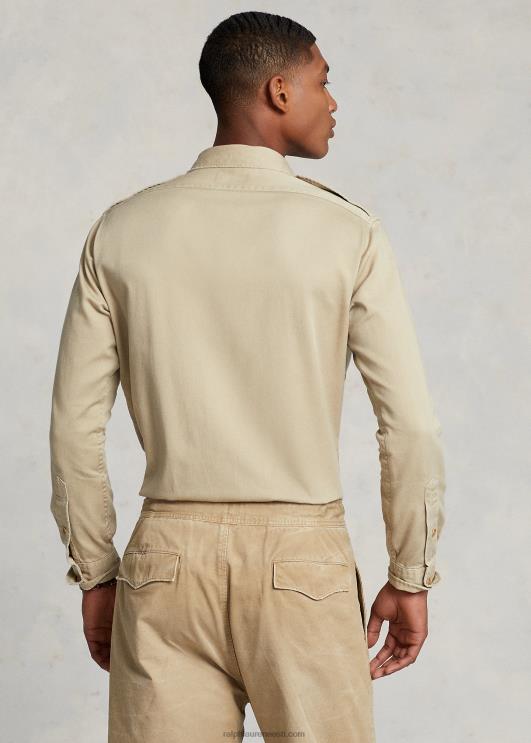 Ralph Lauren mehed Klassikalise sobivusega toimse töösärk PR0V8435 khaki