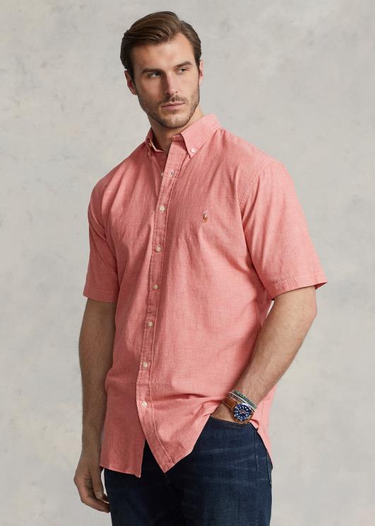 Ralph Lauren mehed chambray särk PR0V1430 mereline punane/valge