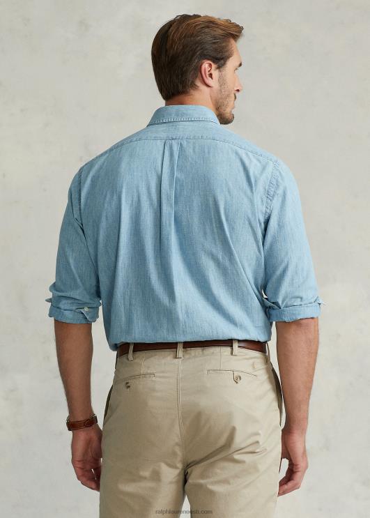 Ralph Lauren mehed chambray särk PR0V1870 kerge indigo