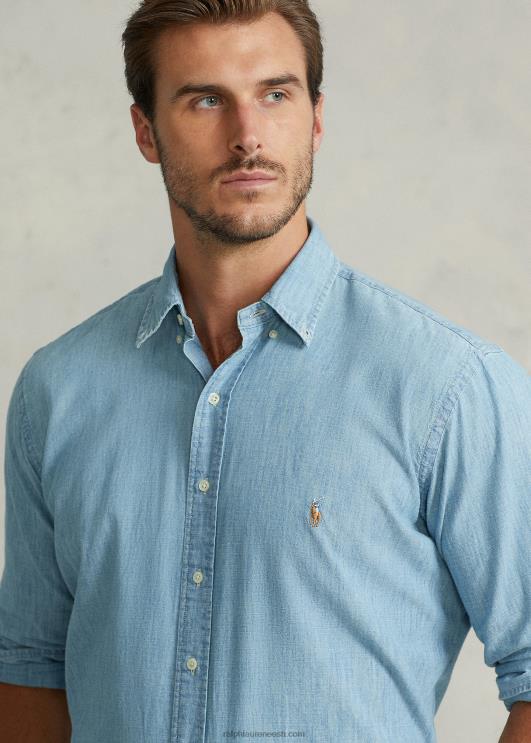 Ralph Lauren mehed chambray särk PR0V1870 kerge indigo