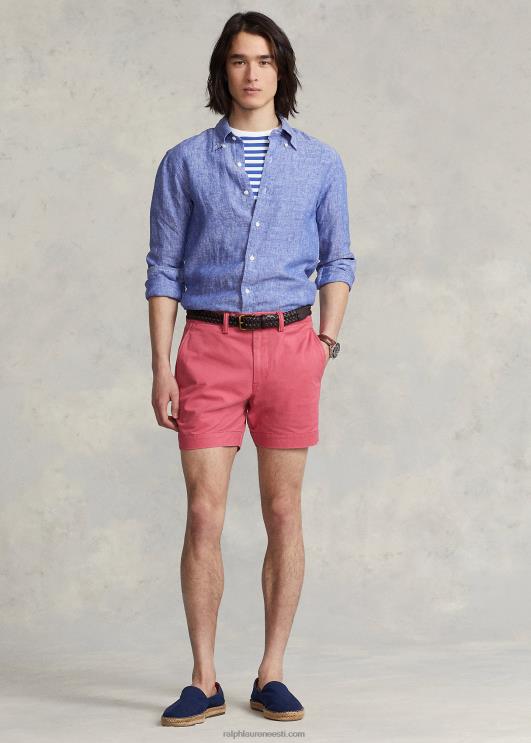 Ralph Lauren mehed custom fit linane chambray särk PR0V963 kuninglik pärand