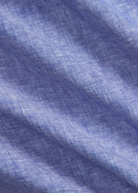 Ralph Lauren mehed custom fit linane chambray särk PR0V963 kuninglik pärand