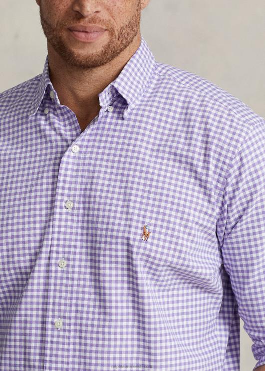 Ralph Lauren mehed gingham oxfordi särk PR0V1423 kaktus lilla/valge