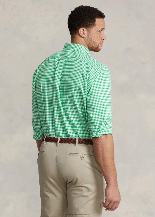 Ralph Lauren mehed gingham oxfordi särk PR0V1424 suvine smaragd/valge