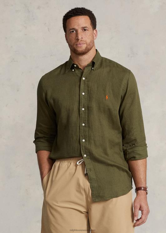 Ralph Lauren mehed kerge linane särk PR0V1552 tume salvei