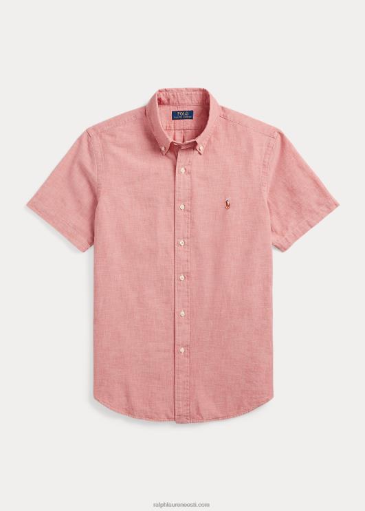 Ralph Lauren mehed klassikaline chambray särk PR0V834 mereline punane/valge
