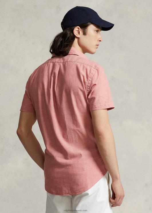 Ralph Lauren mehed klassikaline chambray särk PR0V834 mereline punane/valge