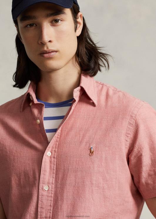 Ralph Lauren mehed klassikaline chambray särk PR0V834 mereline punane/valge