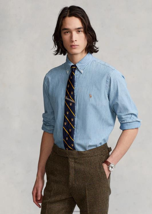 Ralph Lauren mehed klassikaline chambray särk PR0V8424 kerge indigo