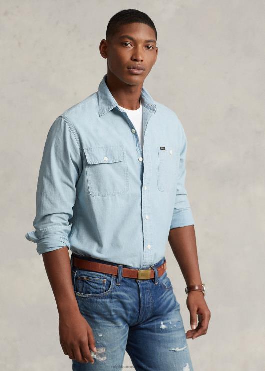 Ralph Lauren mehed klassikaline chambray särk PR0V92 See on indigo