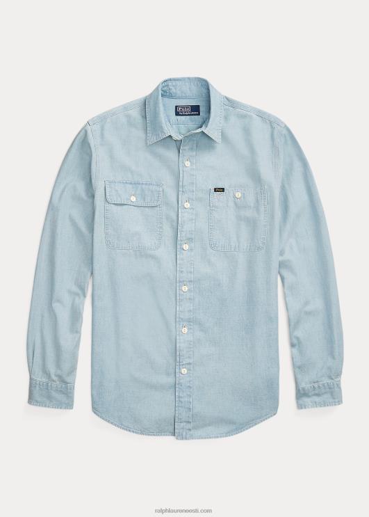 Ralph Lauren mehed klassikaline chambray särk PR0V92 See on indigo
