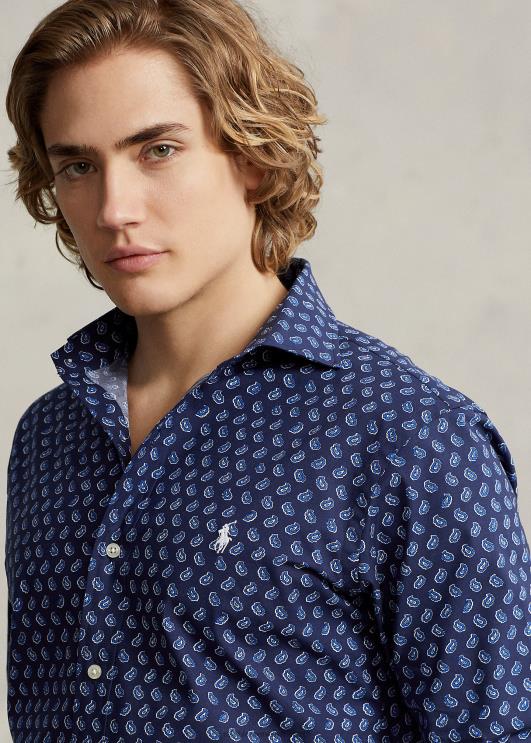 Ralph Lauren mehed klassikaline istuv foulard veniv poplinsärk PR0V1157 gansett foulard