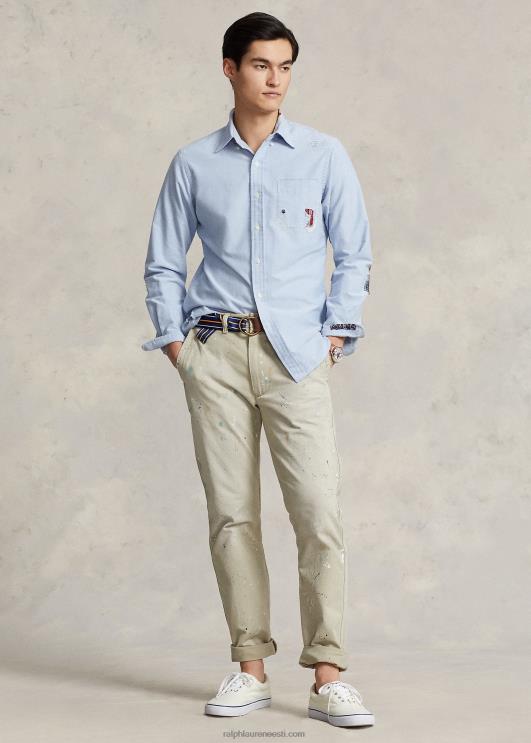 Ralph Lauren mehed klassikaline istuv oxfordi särk PR0V724 preppy parandatud särk