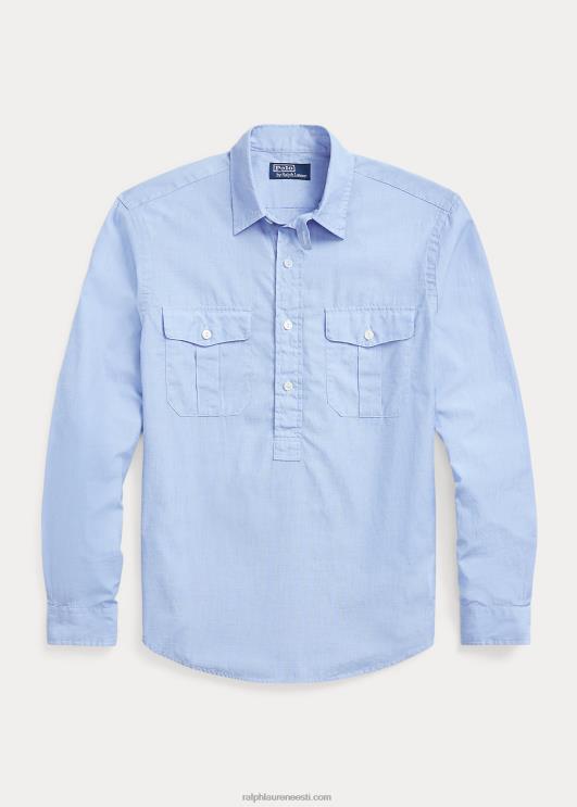 Ralph Lauren mehed klassikaline istuv popover töösärk PR0V8425 sinilill/valge