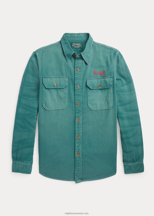 Ralph Lauren mehed klassikaline istuv teksariidest töösärk PR0V8525 lorain emb