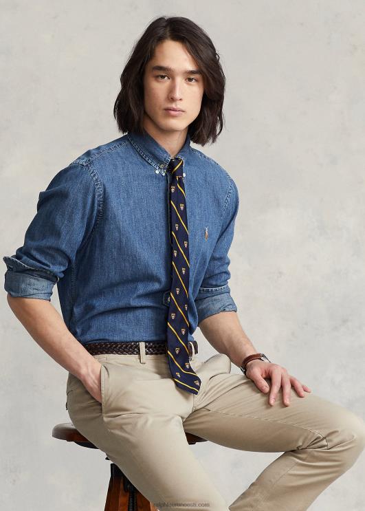 Ralph Lauren mehed klassikaline istuv teksasärk PR0V647 denim