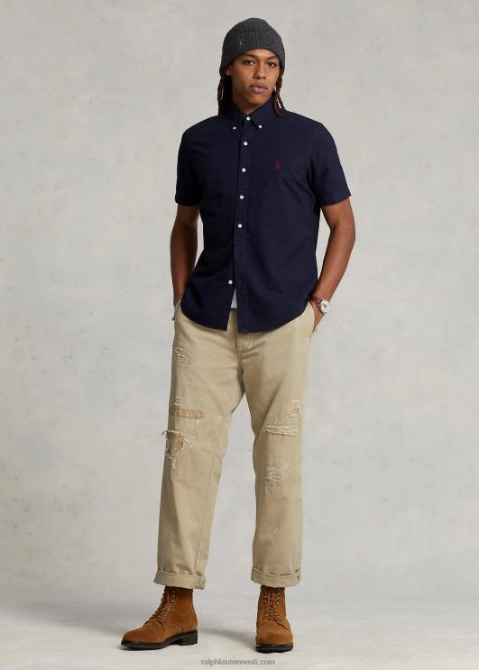 Ralph Lauren mehed klassikaline istuvusega rõivavärviga oxfordi särk PR0V487 rl merevägi