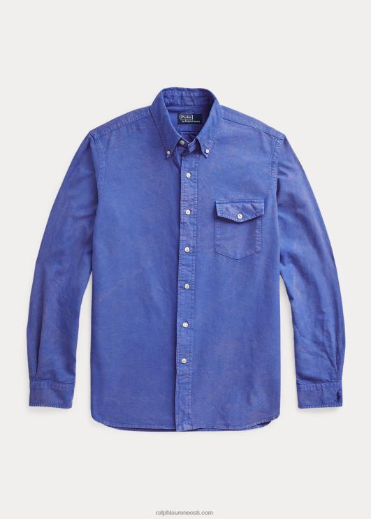 Ralph Lauren mehed klassikaline istuvusega rõivavärviga oxfordi särk PR0V975 indigo taevas