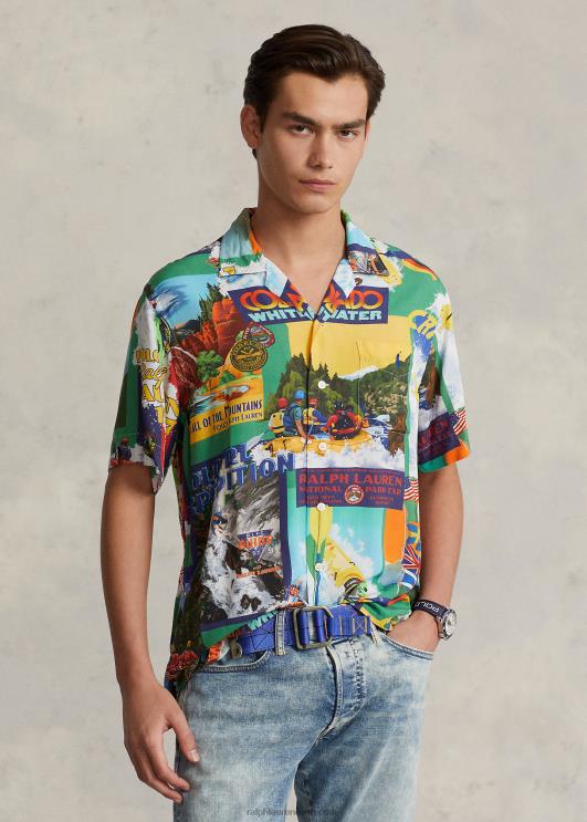 Ralph Lauren mehed klassikaline kajakimustriga laagrisärk PR0V714 süsta ekspeditsioon