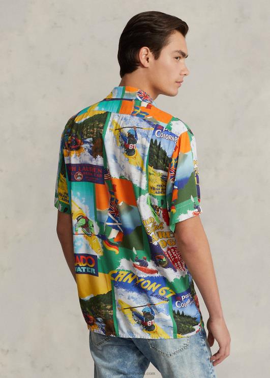 Ralph Lauren mehed klassikaline kajakimustriga laagrisärk PR0V714 süsta ekspeditsioon