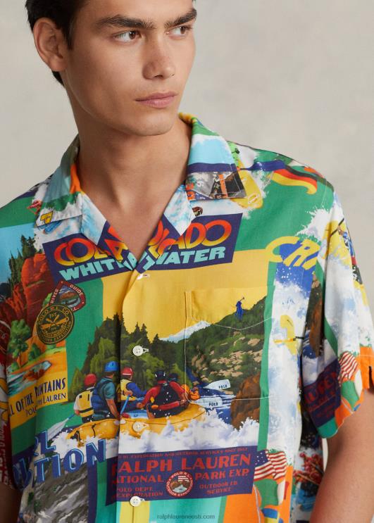 Ralph Lauren mehed klassikaline kajakimustriga laagrisärk PR0V714 süsta ekspeditsioon