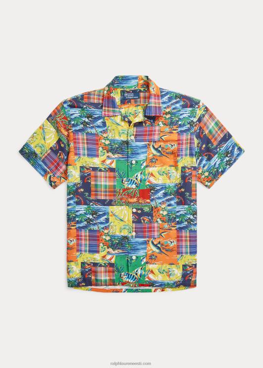 Ralph Lauren mehed klassikaline lapitööga laagrisärk PR0V1046 tõusulaine lapitöö