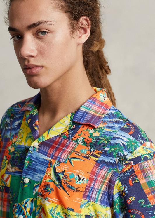 Ralph Lauren mehed klassikaline lapitööga laagrisärk PR0V1046 tõusulaine lapitöö