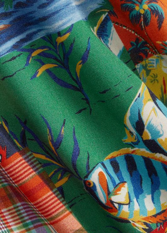 Ralph Lauren mehed klassikaline lapitööga laagrisärk PR0V1046 tõusulaine lapitöö