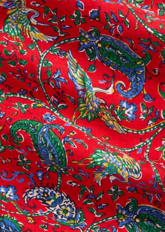 Ralph Lauren mehed klassikaline paisley linane kampsun PR0V627 punane paisley