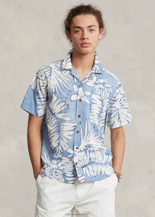 Ralph Lauren mehed klassikaline peopesaga puuvillane-linane kampsun PR0V479 peopesad batik