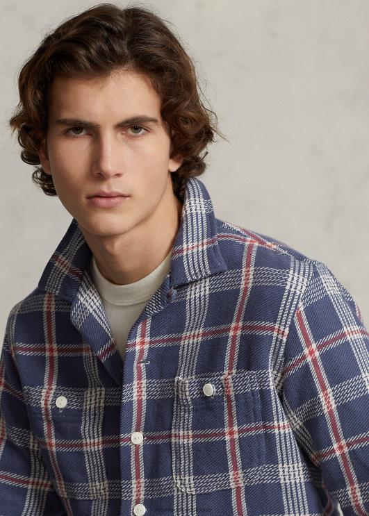 Ralph Lauren mehed klassikaline ruuduline flanellist laagrisärk PR0V8465 tume/valge multi